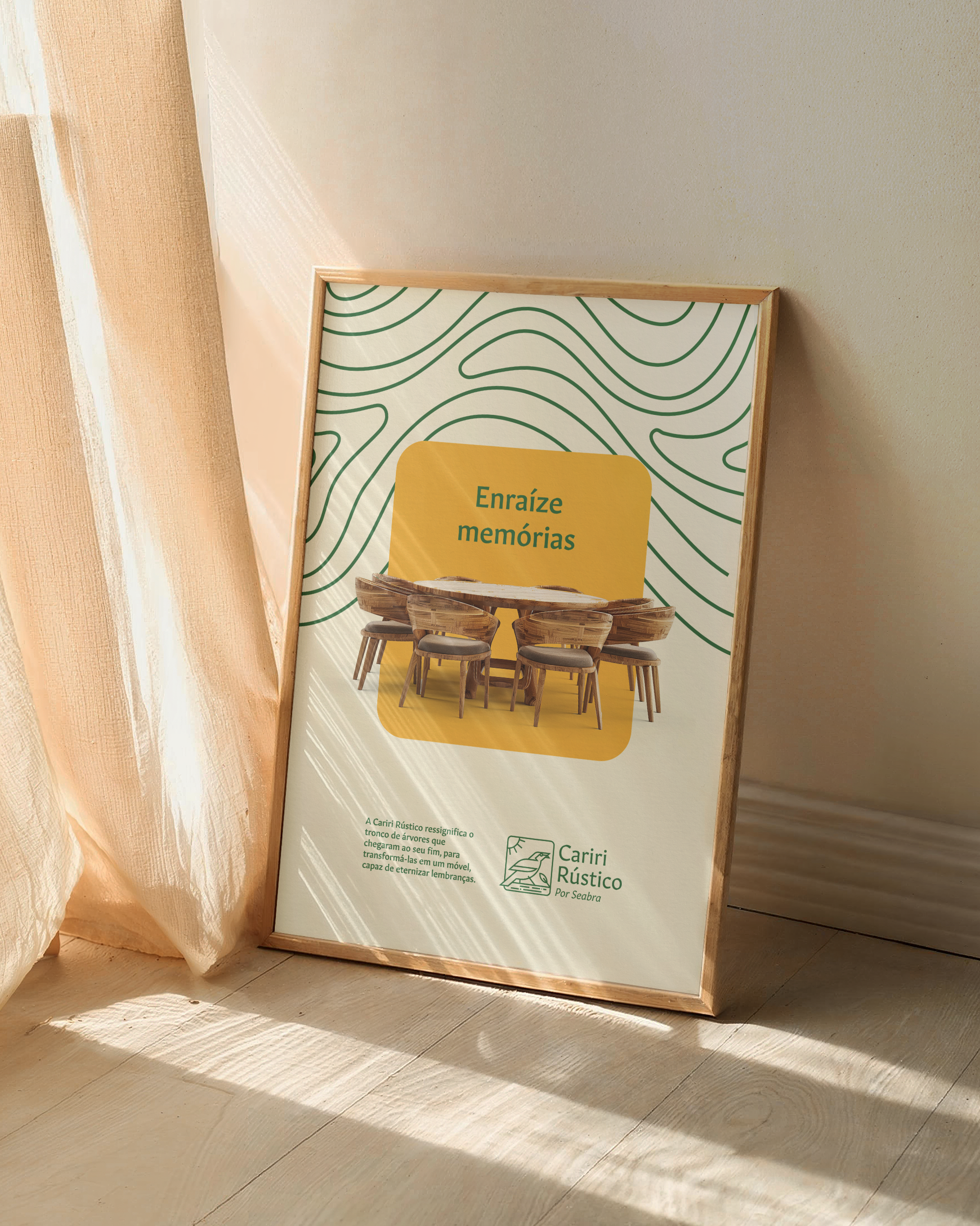 Wood Frame Poster Mockup